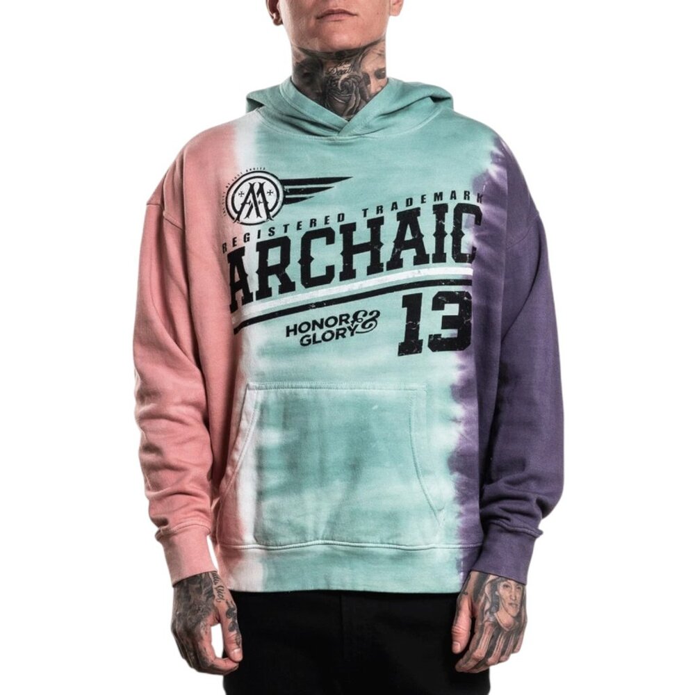Archaic By Affliction Unisex Oversized Boxy Pullover Hoodie Blackburn